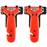 Anpro 2 Stück Auto Hammer Notfallhammer mit Gurtschneider,...