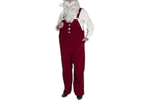 YYDSTYLE Men's Santa Claus Costume Overalls Santa 's Bib Jumpsuit Overalls Christmas Adult Dungarees Bib Jumpsuit
