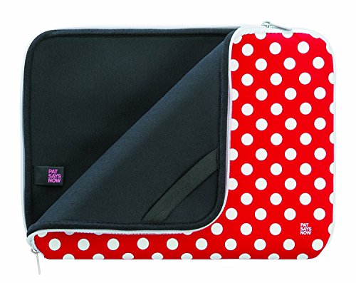 Pat Says Now 7779 Polka Sleeve für 12 Zoll bis 13,3 Zoll Laptop rot - 2