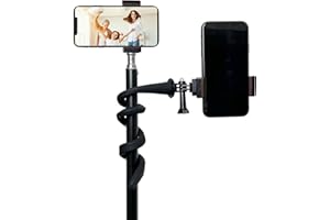 JAMUILS Trépied flexible pour caméra d'action - Accessoire de voyage portable - Mini trépied pour téléphone portable - Support pour iPhone pour filmer - Trépied à selfie pour GoPro, smartphone, lumière vidéo