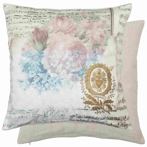 LDR20 La Signora delle Rose Cushion cover / Pillow case - Flowers - NO TICKING ca. 15.7 x 15.7 in