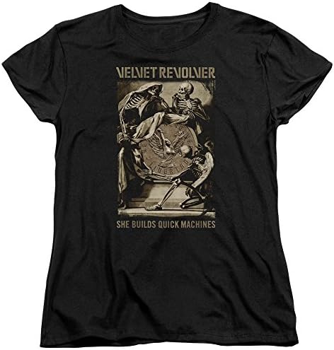 Velvet Revolver Quick Machines Womens Short Sleeve Shirt Black LG