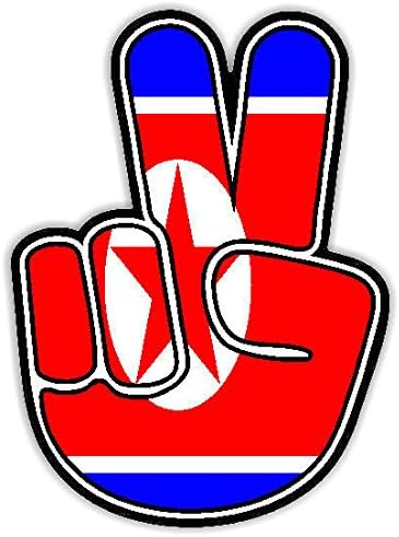 Peace North Korea Flag Car Sticker Sign - Decal Bumper Sign