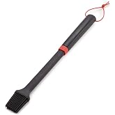 Weber Barbecue Brush, 40 cm, Ideal for Basting Marinades or Oil Grill, with Silicone Bristles, Dishwasher Safe for Easy Clean