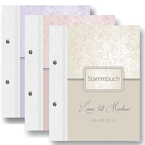 Stammbuch der Familie Individuell ‚Charmant Familienbuch Familienstammbuch Stammbaum Stammbücher – A5 taupe - 3