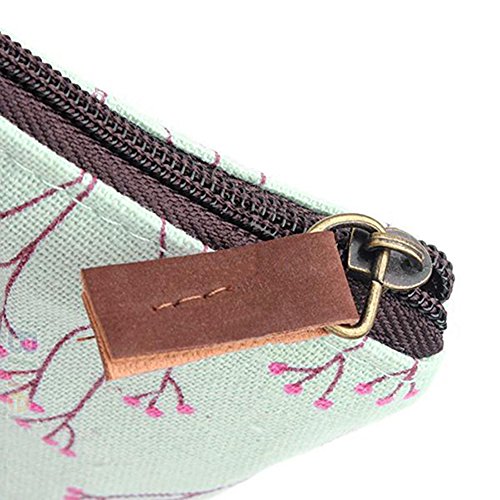 Blume Bleistift Federtasche Federmäppchen Kosmetik Make-up Tool Bag Aufbewahrungstasche Geldbeutel Beutel (Blau) - 3