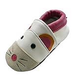 iEvolve Baby Babyschuhe Wildledersohle Baby Lederschuhe Lauflernschuhe Krabbelschuhe Vielzahl Art(Beige Maus,6-12 Monate)