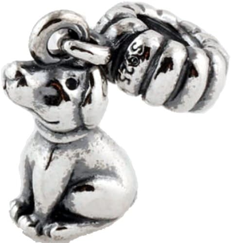 Women's Bead for Pandora Jewellery 925 Sterling Silver in Form of Dog as Pendant