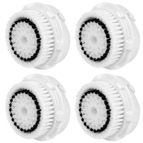 4x E-Cron® Brush Heads. Replacement for Clarisonic Sensitive Facial Cleansing. Compatible with Mia 1, 2, 3(Aria), SMART Profile, Alpha Fit, Plus, Sonic Radiance.