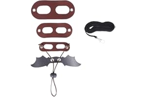 BALACOO 3 Stück Verstellbare Eidechse Traktionsseil Klettern Haustier Gürtel Lederflügel Leine Bartagame Coole Lederflügel Trainingsleinen Kaffee