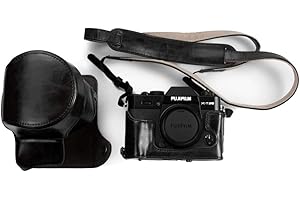 Kinokoo Skórzane etui poliuretanowe do Fujifilm X-T30 Fujifilm X-T20, Fujifilm X-T10 Fujifilm X-T30 i obiektyw 16-50 mm, 18-55 mm, z paskiem na ramię i ściereczką do czyszczenia