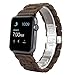 Produktbild Apple Watch Band 42MM , ANKUR® Ebenholz Holz Ersatz Strap Handgelenk Band für Apple Watch & & Edition Sport iWatch mit Adapter-Verschluss (42MM, BROWN)