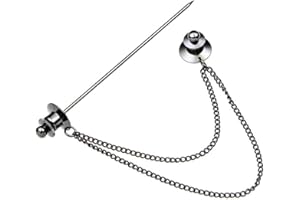 HCMA Broche de Aguja con Cuello de Camisa para Evitar la exposición, Unisex, Ceremonia de Boda de Negocios, Cadena con Flecos de Cobre, clásica