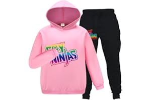 Forlcool Ninjas Merch Girls Tracksuit Hoodie + Trousers 2pcs Kids Ninjas Clothes Set Girls Outfits Sportwear