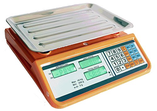 Bascula Commercial 40 K Digital Scale Reinforced Trade frutera Rechargeable Battery