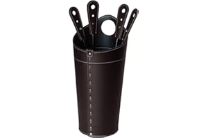 Gavemo NILAR, Set Ferri da Camino con Manico in Cuoio, Borsa Porta-Ferri, Attrezzi da Camino, Sacca portaferri, Prodotto da Limac Design®., Testa di Moro