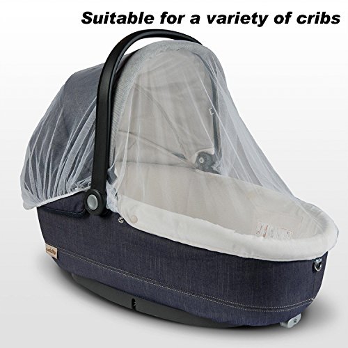 Insektenschutz für Kinderwagen, Vitutech Universal Insektenschutz Baby Moskito Netz Universal-Moskito-Netz Insektenschutz für Kinderwagen und Babywiegen Reisebett, lässt frische Luft rein und hält Mücken draußen - 3