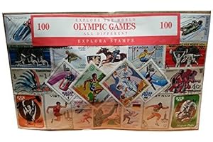 TASSORM Historische Olympischen-Stamp Collection., Winter und Sommer Olympische Souvenir/Speicher/MEMORIA. Collectible Briefmarken aus der ganzen Welt. Alle verschiedene, 100 klare Briefmarken. Timbre/Stempel/francobollo/Sello (Einkaufszentrum).