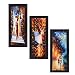 eCraftIndia Satin Matt Textured Synthetic Wood Art Painting (17.8 cm x 1.3 cm x 40.7 cm, Set of 3, C3FPB2105) RS.399.00
