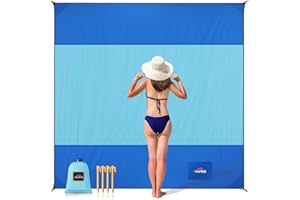 AnorTrek Stranddecke sandfrei, extra großes wasserdichtes Strandtuch,300 x 300 cm,sandfreie Stranddecke, schnell trocknend, leicht, weich und langlebig, für Strand, Camping, Picknick, Garten