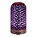 Produktbild Snowx Aromatherapie Befeuchter 3D-Glas Aromatherapie Essentielle Öl-Diffusor Ultraschall Kühlen Nebel Luftreiniger LED-Nachtlicht 7 Farbverlauf