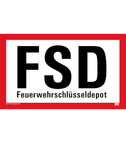 FIZ Langnachleuchtendes Brandschutzschild – 300x100 Mm, 3 Mm Alu-Verbund, Nach ASR A1.3, Made In Germany