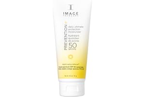 IMAGE Skincare, PREVENTION+ Daily Ultimate Protection Moisturizer SPF 50, Zinc Oxide Face Sunscreen Lotion with Sheer Finish, 91 g