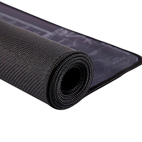 Befitery Mausunterlage Gaming-Maus-Pad Mauspad Schreibtischunterlage Rutschfeste Gummiunterseite Sicher und ungiftig MausPad Weltkarte(40x90x0.2cm) (Silber) - 3