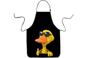 VIPbuy Delantal de cocina impermeable ajustable con estampado animal 3D para cocinar barbacoa