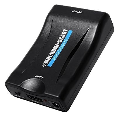 XCSOURCE Adaptateur MHL/HDMI vers Péritel SCART Convertisseur AV CVBS Adaptateur de Signal CRT TV, VHS VCR, DVD Support NTSC PAL AH149