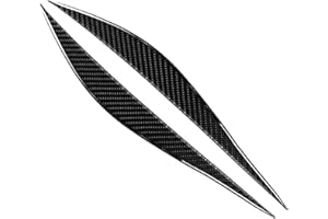 Carrfan Front Headlight Eyebrow Decorative Cover Sticker Carbon Fibre Compatible with BMW F30 F31 F32 F33 F34 (2012-2020).