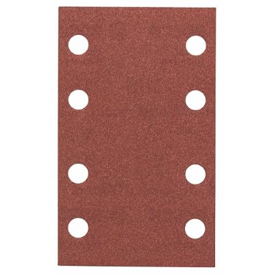 Bosch Professional 2608605282 Bosch Feuille Abrasif pour Ponceuses Orbitales, 8 Trous, 180 Grain, 80mm x 133mm, Lot de 10, Gris