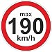 Produktbild Geschwindigkeitsaufkleber km/h Aufkleber Reifen Winterreifen 190 kmh Vmax 48 Stück