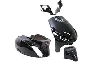 EDGE Kit de carénage Piaggio Zip, Zip2000, 2T/4T, 4 pièces, noir métallisé