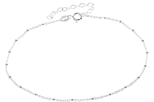 SilverAmber Jewellery UK - 925 Sterling Silver Summer Fancy Modern Adjustable Anklets Bracelets with extender - Mothers Day Daughter Wife Girlfriend Women Birthday Gift Ideas