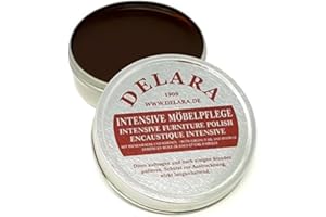 DELARA Intensive Möbelpflege, sehr hochwertiges Möbelwachs mit Bienenwachs und Kokosöl - Made in Germany (braun, 150ml)
