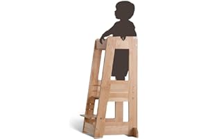 tiSsi Lernturm Felix, Entdeckerturm Montessori mitwachsend Buche natur