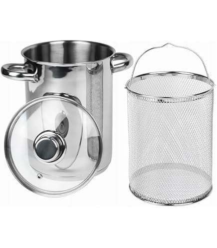 Barazzoni Cuiseur à Asperges Inox 18/10 Ø16 Cm Avec Panier Et Couvercle Verre – Induction & Tous Feux