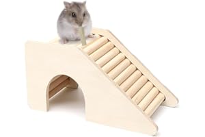 Eyksta Hamster Haus aus Holz Hamster Versteck mit Treppe Spielzeug Hamster Zubehör