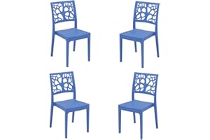 LIBEROSHOPPING.eu - LA TUA CASA IN UN CLIK Chaise TETI empilable en polypropylène pour intérieur et extérieur (Céleste, 4)