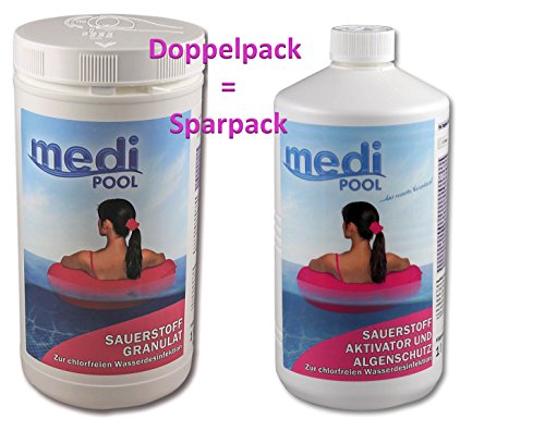 mediPOOL SET 1 x Sauerstoff Granulat 1,0 kg + 1 x Aktivsauerstoff Aktivator 1,0 l