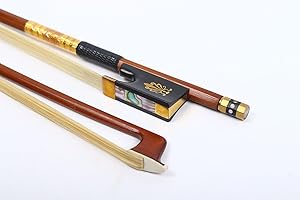 WUQIMUSC Brazilwood - Arco para violín (tamaño 4/4, color blanco natural, patrón 1)