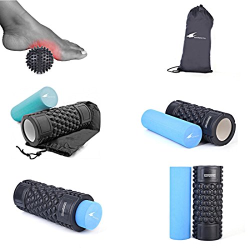 Faszienrolle im Set: 2 in 1 Massagerolle für ideales Faszientraining. Die perfekte Fitnessrolle zur Faszientherapie und Selbstmassage [Inklusiv:Theraband zur Behandlungsoptimierung und praktische Tragetasche. Gratis: E-Book und Video-Einführung] - 7