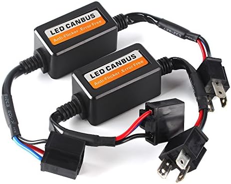 SHINFOK H4 9003 HB2 Car LED Headlight Canbus Error Free LED Decoder Kits Error Load Resistor Plug &amp; Play Computer Warning Canceller and Anti Flicker (H4/9003/HB2)
