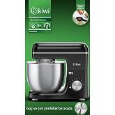 Kiwi Kmx-3638 Hamur Yoğurma & Stand Mikser 5,3 Lt 1300w Mutfak Şefi Siyah