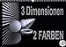 Produktbild 3 Dimensionen - 2 Farben (Wandkalender 2017 DIN A3 quer): Dreidimensionale Flächen im OpArt-Design (Geburtstagskalender, 14 Seiten) (CALVENDO Kunst)