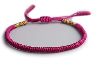 EXINOX Pulsera Tibetana de Nudos | Hombre Mujer | Pulsera Tradicional Budista