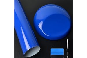 NewL Burbuja autoadhesiva de liberación de Aire de Vinilo Azul de Alto Brillo, clasificada al Aire Libre para Uso automotriz