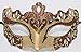 Produktbild Damen Braun und Gold Funkelnd Venetianische Maskerade Partei Karneval Maske