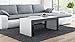 Produktbild Couchtisch Wohnzimmertisch Coffe table TESS (weiß matt / schwarz hochglanz)